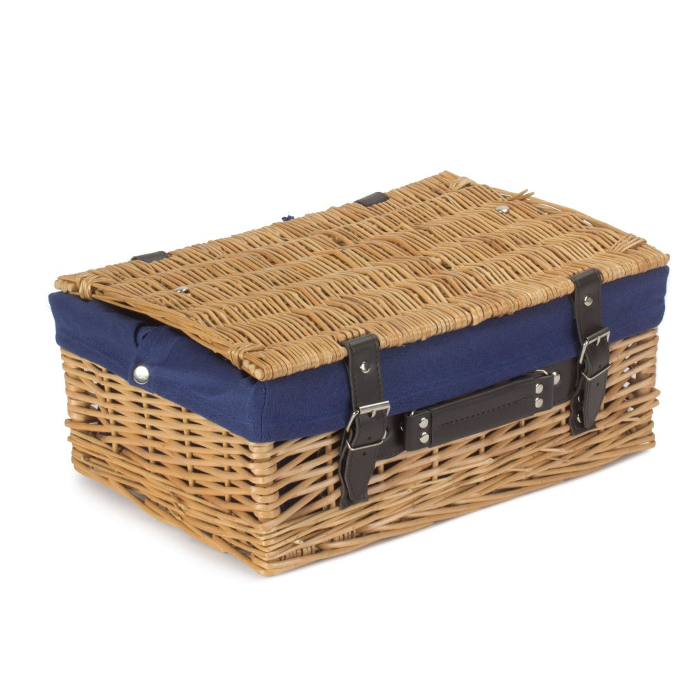 36cm Buff Willow Wicker Picnic Basket.