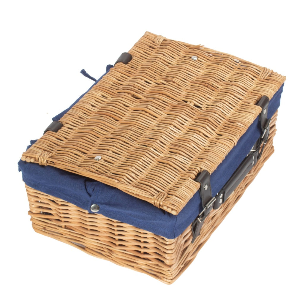 36cm Buff Willow Wicker Picnic Basket.